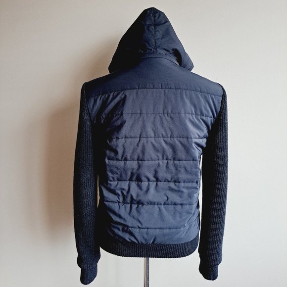 NEW Luigi Bianchi Mantova Navy Quilted Padded Jacket with Tricot Sleeves 50R / M - Picture 6 of 16